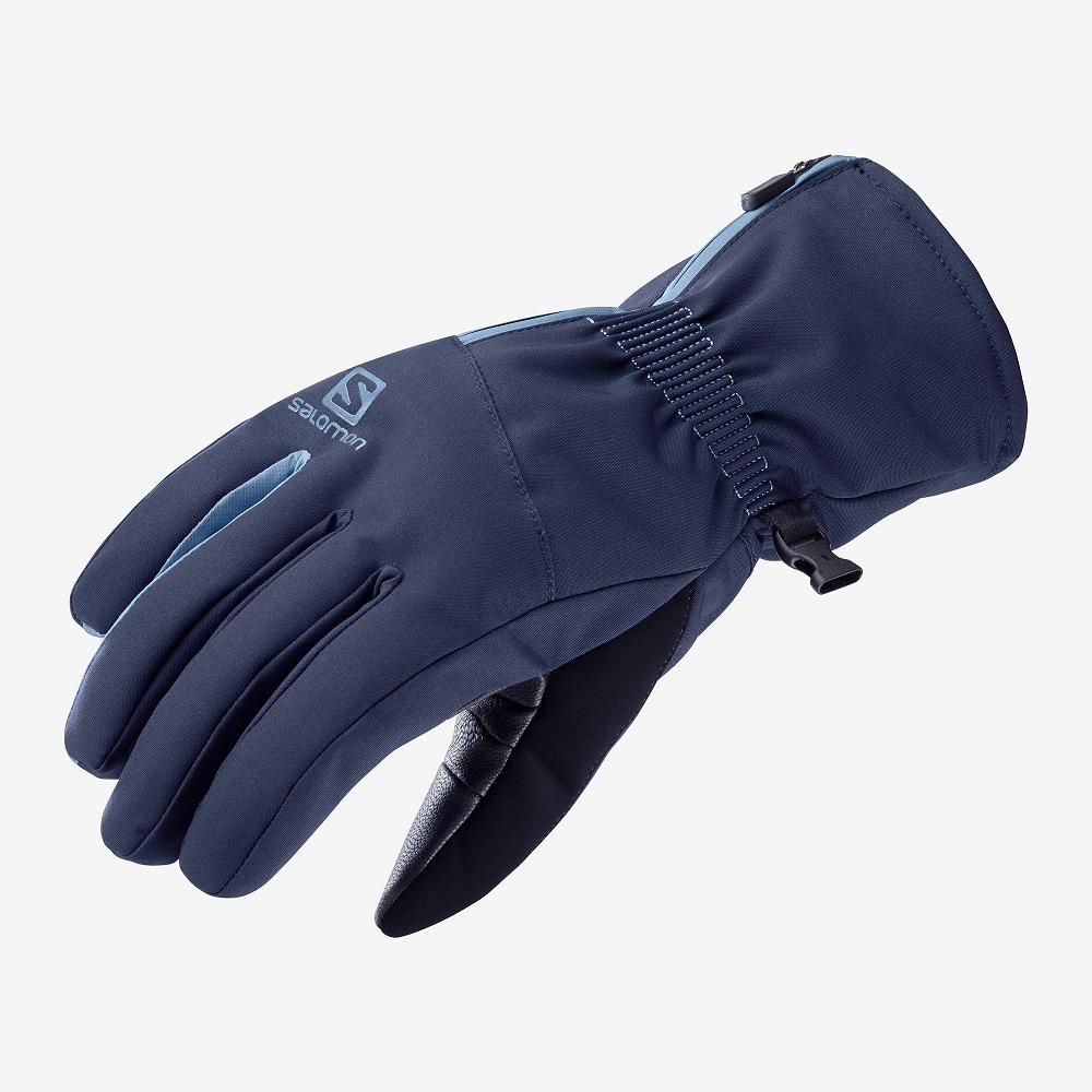 Guantes Salomon Mujer Azul Marino - Salomon Argentina PROPELLER DRY W ,630284-JPX